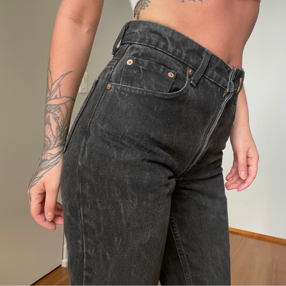Classic Vintage Black Jeans 505 LONG - Picture 3 of 9